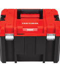 Front view of VersaStack Deep Tool Box Lockable 17 Inch Organizer With Removable Tray And IP54 Water Dust Protection