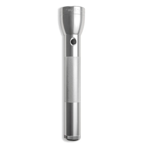 Silver ML300L LED 2 Cell D Flashlight With Adjustable Focus And Long Battery Life Water Resistant For Tactical And Emergency Use Full Power Low Power Eco Mode Your Go To Light For Outdoor Adventures