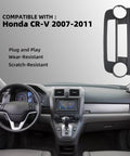 Black plastic AC control panel center dash vent trim bezel for Honda CR-V 2007–2011 (manual A/C)