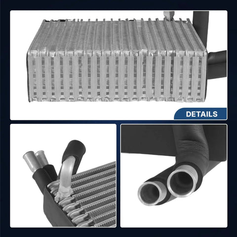 Beats The Heat AC Evaporator Core for Dodge Ram 1500 2500 3500 2002 to 2006, showcasing aluminum tubes and sealed housing.
