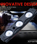 Close-up of 24-LED White Truck Bed Light Kit in truck bed, showcasing innovative design and waterproof IP67 features.