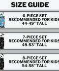 Size guide for Junior Golf Club Set For Ages 9 To 12 With 54 To 58 Inches Length Lightweight Club Heads And Kid Friendly Grips