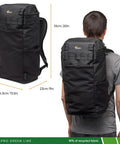 ProTactic Lite BP 250 AW III Laptop Backpack With Top And Side Access For A 16 Inch Laptop shown worn by person, 30L size