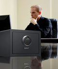 Fingerprint Safe Box For Home Security Grab And Go Quick Access Safe For Cash Jewelry And Valuables 1.0 Cubic Feet Gun Storage