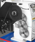 Mechmaxx Metal Lathe Machine 11By30High Precision Benchtop With Brushless Motor And Variable Speed 0-2000 RPM showing gear mechanism and motor components.