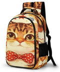 Printed Cat Theme Backpack For Everyday Use Dope Unisex Large Capacity Daypack With Durable Polyester Fabric And Smooth Zipper
