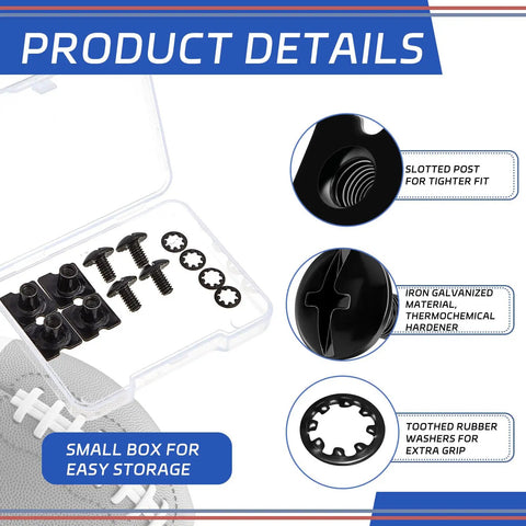 Football Backplate Screws 4 Pack Heavy Duty With Truss Head Chicago Screws Slotted Fasteners Washers And Gaskets for storage