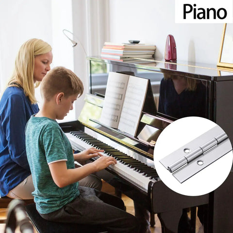 Built Like A Tank Stainless Steel Piano Hinge With Wide Pre Drilled Spacing 48 Inch Continuous Hardware For Cabinet Doors And Diy Wood Boxes Includes Mounting Screws