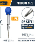 Spring Loaded Center Punch Tool 5 Inch Automatic Drill Punch For Metal Wood And Steel with comfort grip and galvanized finish
