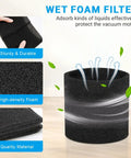 4 Pack Foam Sleeve Filter For 5 Gallon And Above Wet Dry Vacuums Replacement Foam Sleeve with swirling filtration graphics