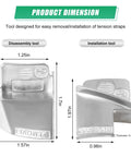 Stretch Belt Mate Kit showing 2-piece tool dimensions, alloy steel for serpentine belts on vehicles, 1.25x1.57in and 1.97x0.98in.