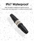 2-Pack M12 5-Pin Female A Code Circular Aviation Plug Waterproof IP67 Sensor Connector 60V 4A Straight Cable Adapter