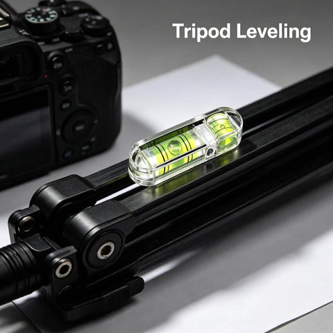 Mini Bubble Spirit Levels, 3 Pcs 30 X 9Mm Layout Tools on a tripod, showcasing compact design and clear bubble.