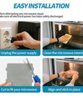 Steps for quick install of 4 Pack Waveguide Covers For Microwave Replacement Universal Mica Sheets Cut To Fit Fits Most Ovens And Toasters