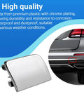 Mercedes Benz Chrome Rear Bumper Tow Hook Eye Cap Cover Replacement Fits 2015 2019 ML GLE GL GLS W166 W292 Models 1668852323 Easy Install Durable OE Grade Plus shown near vehicle rear.