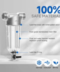 Spin Down Sediment Filter For Whole House Use 40 And 200 Micron Reusable Stainless Mesh Protects Pipes And Faucets with valve