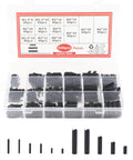 Beefy 530 Piece Roll Pin Set With Slotted Spring Pins In M1.5, M2, M2.5, M3, M4, M5, And M6 Steel Dowel Pins for repairs