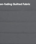 Close-up of gray quilted fabric of Portable Two Person Tree Hammock With Hardwood Spreader Bar And Extra Large Pillow