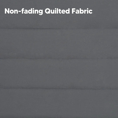 Close-up of gray quilted fabric of Portable Two Person Tree Hammock With Hardwood Spreader Bar And Extra Large Pillow