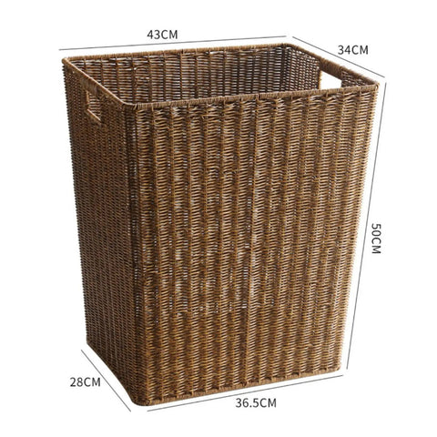Top Shelf Woven Storage Basket With Hand Cutout Handles For Apartment Living Imitation Rattan Organization Bin A Real Gotta Have To Keep Bedroom And Closet Clutter Free Daily Routine