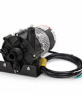Slick Replacement Hot Tub Circulation Pump Delivers Smooth 5.8 Gpm Water Flow With An Efficient 1/25 Hp Motor And Standard 3/4 Inch Barb Fittings For No Sweat Spa Maintenance, black and silver pump with wiring.