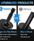 Comparison of upgraded hex shank vs round shank for HVAC Copper Tube Expander Set For Pros And DIYers, 7 Piece Repair Kit