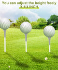 One Thousand Bulk Golf Tees Three And One Quarter Inch Wooden Bamboo Tees White For Practice And Training on grass