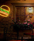 Burger Neon Sign For Wall Decor 12x12 Inch LED Neon Light Hangable For Restaurant Bar Pub Handmade Advertising Neon outside window