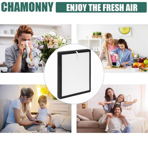 TZ-K2-A Compatible 3 In 1 H13 True HEPA Filter Replacement with Activated Carbon and Pre Filter for ToLife TZ-K2 Air Purifier 4 Pack, family using filter