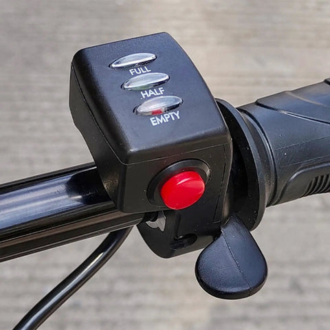 Thumb Throttle For Electric Bikes And Scooters With Battery Display 36V 48V Power Accelerator 65 Inch Cable Fits 22mm Handlebars Easy Install On Seven Eighths Inch Bars Smooth Response Speed Control
