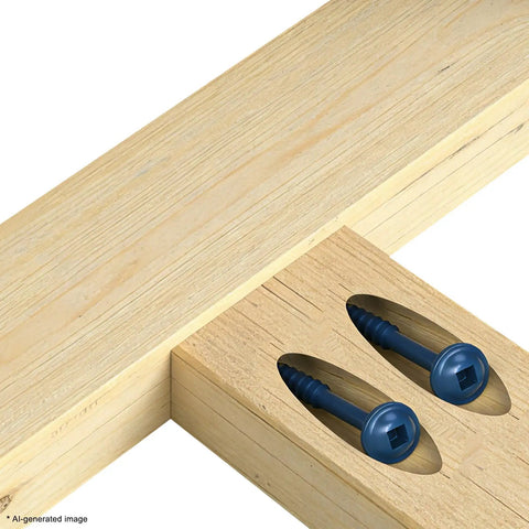 Pocket Hole Screws Assortment Kit 880 Pieces Size 8 Coarse Thread Zinc and Blue Coated in wood joinery example