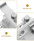 Close-up of Stainless Steel Flip Gate Latch Lock Kit for Heavy Duty Security and Easy Installation on Gates Fences and Pool Areas