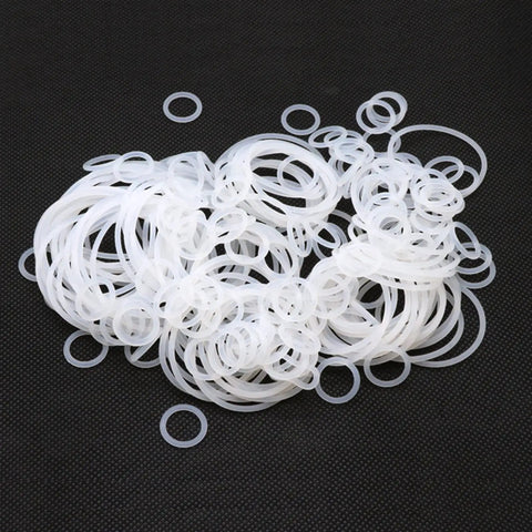 Pro Grade White Silicone O Ring Gasket Assortment Kit For Food Grade Sealing 2mm Cross Section 5 To 80mm Diameter, assorted rings