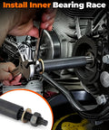 Using Harley Big Twin Transmission Mainshaft Inner Bearing Race Tool Puller And Installer Kit For 1984 To Present 5 And 6 Speed Transmissions