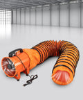 Heavy-Duty Portable Air Blower with Hose For Fast Ventilation And Extraction, 10-Inch Duct, High-Velocity Exhaust Fan in warehouse