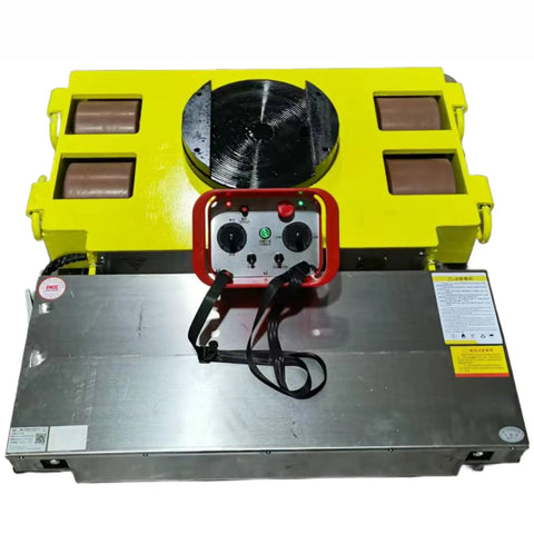 Heavy Duty Electric Machine Dolly Skate Kit With Wireless Remote For Hauling Massive Equipment And Rigorous Shop Loads Without Breaking A Sweat Custom Configurations Ready To Roll, top view with control panel.