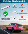Image showing compatibility of Built Tough Starlink Mini Suction Cup Mount with Starlink Mini on a pink car.
