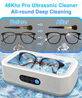 Deep Clean Ultrasonic Jewelry Cleaner 48kHz Machine With 22oz 304 Stainless Steel Tank cleaning eyeglasses