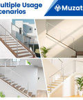 Slope Cable Railing Post 36 Inch For 25 To 40 Degree Slopes Brushed T304 Stainless Steel Cable Railing System Kit on stairs.