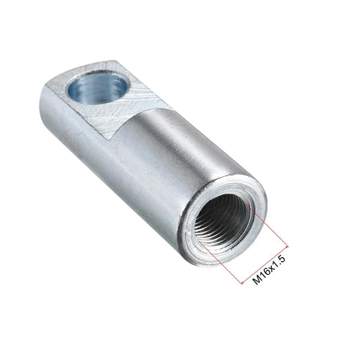 Air Cylinder Rod Clevis End I Type Connector With M16x1.5 Female Thread 78mm Length Alloy Construction Pneumatic SC Standard Fit Wear Resistant Clevis For Pneumatic Cylinders Easy Mount Durable, angled alloy connector