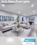 Living room showcasing Total Game Changing BR40 LED Flood Light Bulb Six Pack E26 Socket 17 Watt Replaces 100 Watt Classic 4000K.