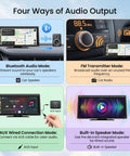 Image showing four audio output modes for 8.1 Inch Wireless CarPlay Dash Screen With Apple CarPlay And Android Auto