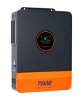 Ready To Roll 6500W Hybrid Solar Inverter 48V DC To 120V And 240V AC Split Phase With 140A MPPT Controller front view with display