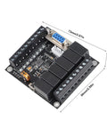 DC24V PLC Controller Kit With Relay Output For Industrial Automation FX1N 14MR Module, top view showing dimensions.