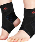 Two Pack Adjustable Ankle Brace For Sprains And Recovery Breathable Neoprene Support With Ultimate Stabilization on feet