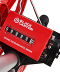Close-up of the LCD screen on the Hella Portable Foldable Distance Measuring Wheel With Bright Lcd Screen And Built In Carry Strap Rolls Out Smooth For Contractors And Handyman Teams.