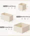 24 Pack Beige Drawer Organizers Zero Drama Storage Setup Foldable Closet Dividers Sort Socks And Basics Quick Now Reinforced Fabric Small, Medium, and Large Boxes