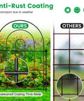 Image of 18 Pack Decorative Garden Fence Animal Barrier 17 Inch High 18 Foot Long Border For Flowers And Rabbits Garden Fencing, rustproof metal comparison