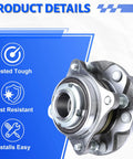 Front Wheel Bearing Hub Assembly Set 2x 950-004 Compatible With Toyota Tacoma 2005-2019, shown with product details and features
