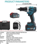 Total Badass Cordless Automatic Rivet Nut Gun With Brushless Motor And Portable Blind Riveting Tool Kit For M3 To M12 Sizes featuring battery and charger.